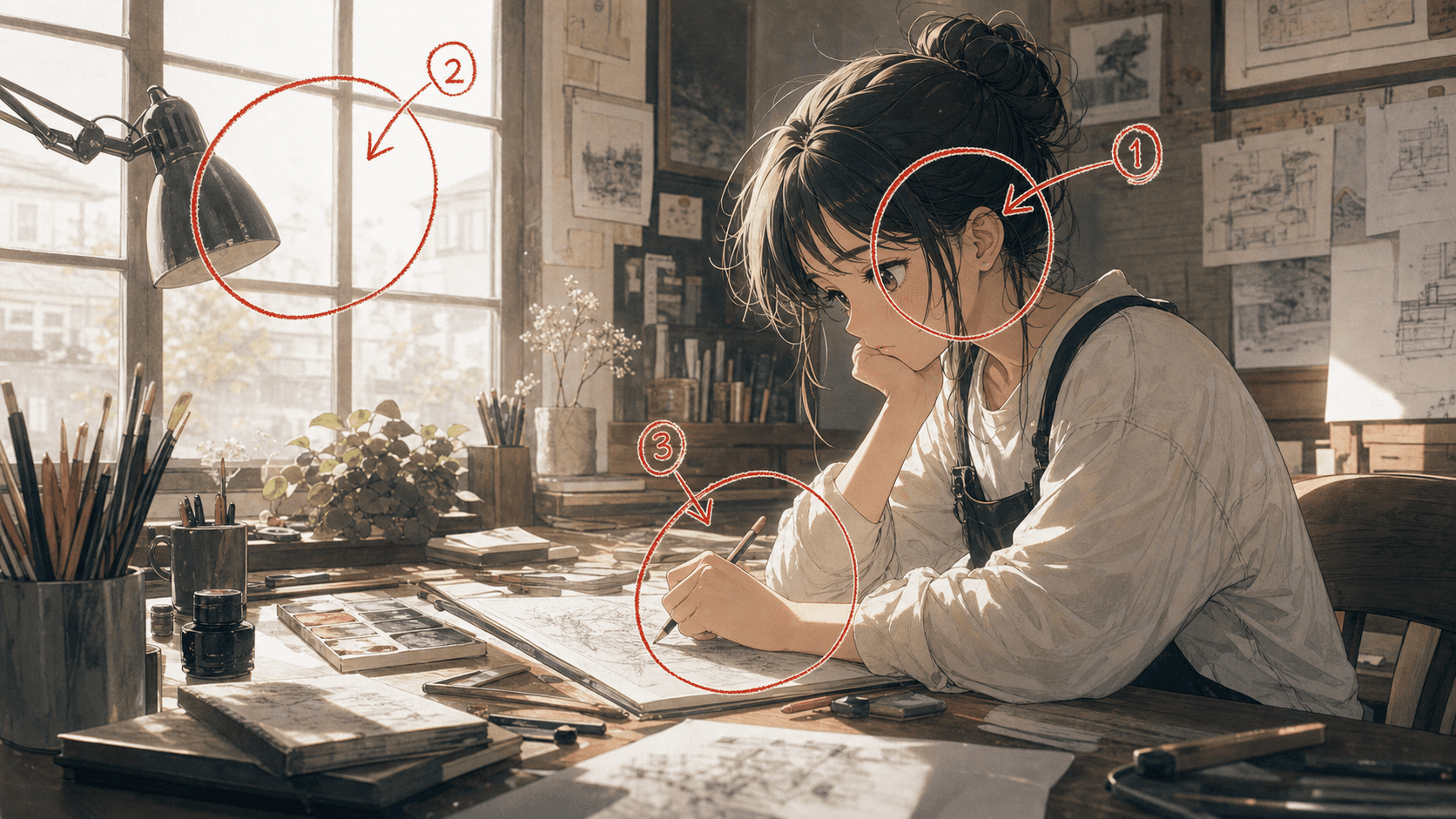 光の設計の注釈付きサンプル画像